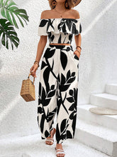 Women's Ruffled One Shoulder Top And Pants Set